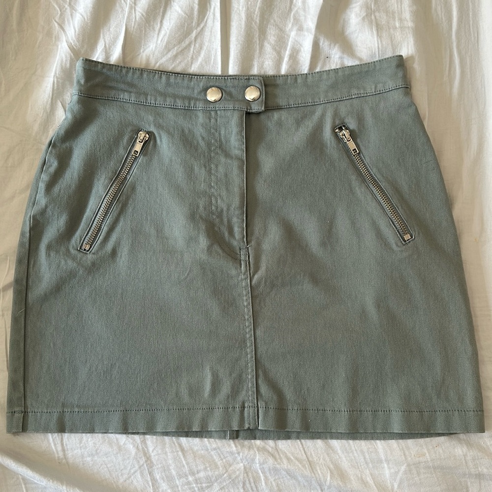 Teal mini skirt